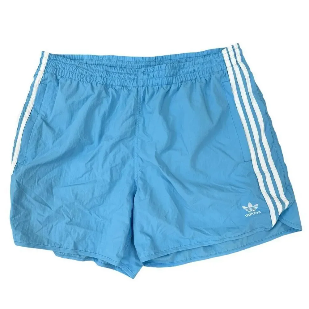 Adidas Originals Sprinter Shorts semi blue burst Trefoil Stripe Men's Sz XL NWT